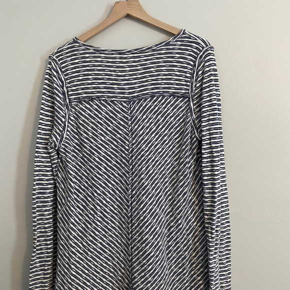 Lucy & Laurel Long Sleeve Knit Top Blue/White Striped XL Made in UK - Picture 5 of 7